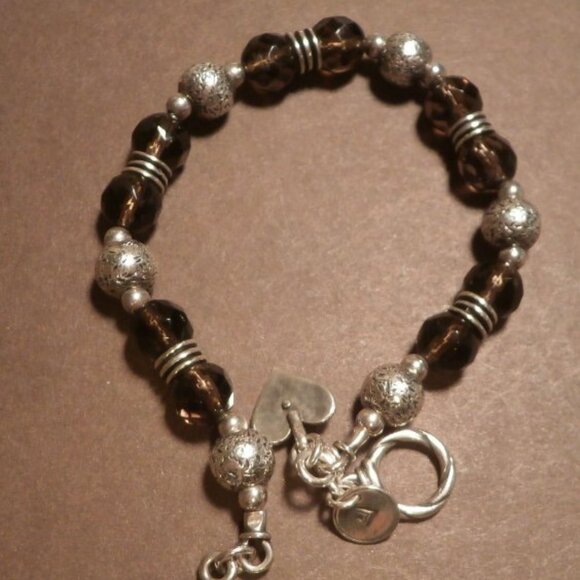 B1477 Silpada Smoky Quartz Sterling silver Bracelet - 2007 Catalog - Picture 1 of 1